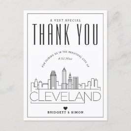 Cleveland Boda | ¡Gracias por venir! Postal