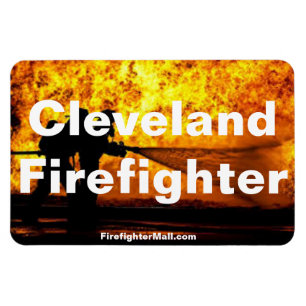 Cleveland Firefighter Flames imán flexible