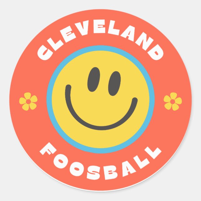 Cleveland Foosball Smile Pegatina (Anverso)