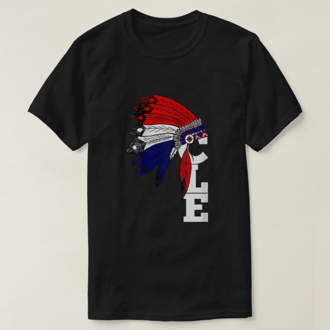 Cleveland Iroqios, camiseta de la tribu india para (Diseño del anverso)