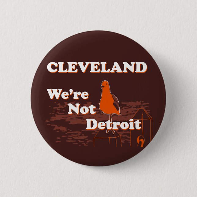 CLEVELAND: No somos botón Detroit (marrón) (Anverso)