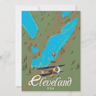 Cleveland, Ohio vintage Travel poster arte de impr