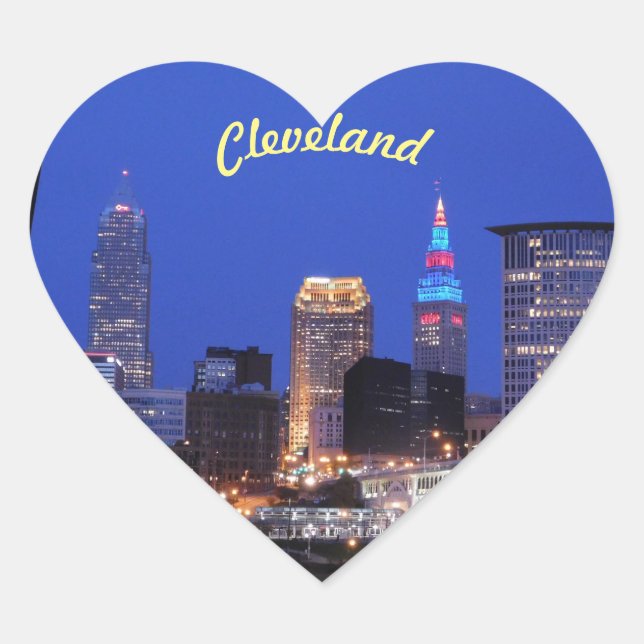 Cleveland, Pegatina del corazón del cielo nocturno (Anverso)