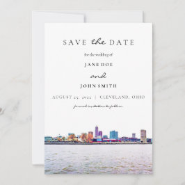 Cleveland Skyline Flat Guardar la tarjeta de fecha