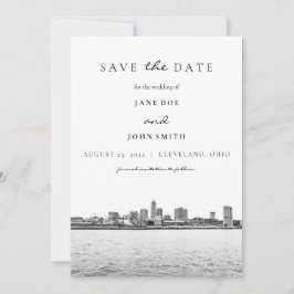 Cleveland Skyline Flat Guardar la tarjeta de fecha