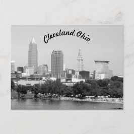 Cleveland, tarjeta postal de curva B&W de OH Lake 