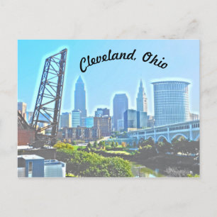 Cleveland, tarjeta postal Ohio Blue Riverview