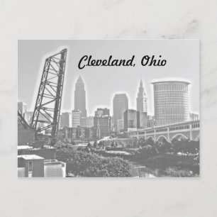 Cleveland, tarjeta postal Ohio Riverview BW