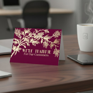 Clientes Empresariales Día de Acción de Gracias —
