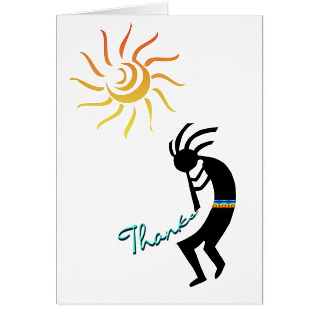 Cliff Dweller, Kokopelli, flauta nativa estadounid (Frente)