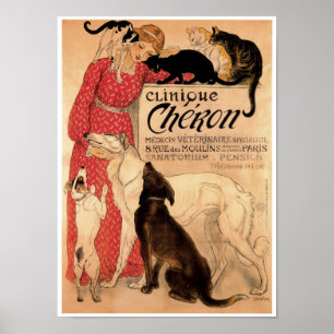 Clínica Chéron - impresión del vintage de Steinlen
