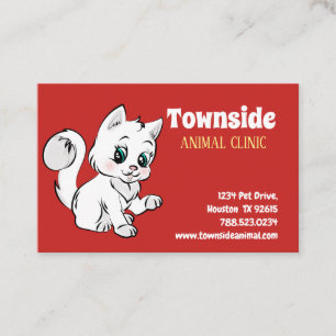 Clínica de animales 2 Tarjeta de visita de tamaño