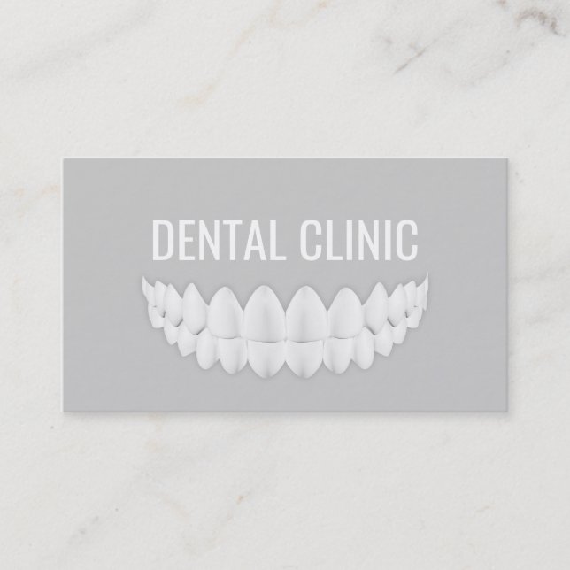 Clínica de cuidado dental Tarjeta de gris para odo (Anverso)