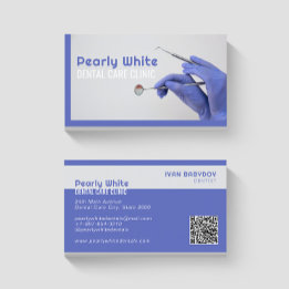 Clínica de cuidado dental Tarjeta de visita azul