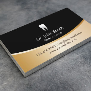 Clínica dental Cita moderna de color negro y oro
