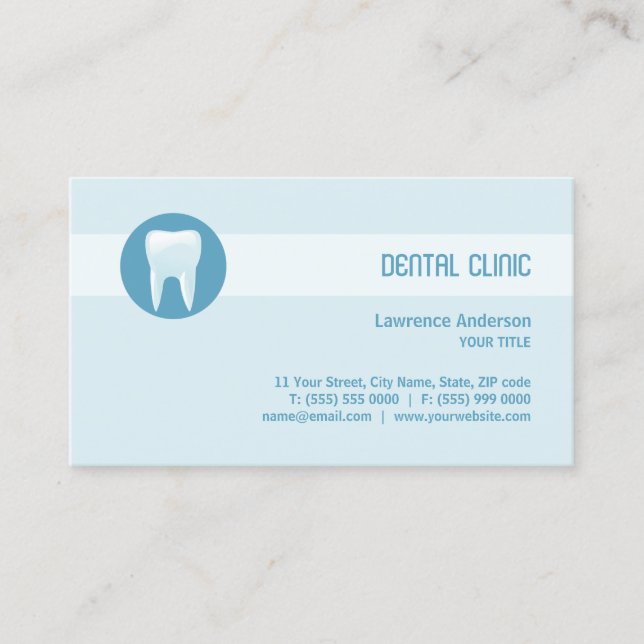 Clínica dental / tarjeta de visita para dentistas (Anverso)
