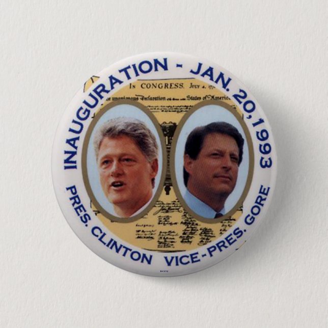 Clinton-Gore de 'jugate 93 inauguraciones - botón (Anverso)