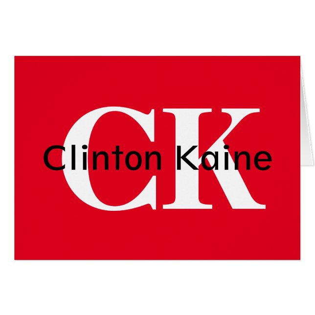 Clinton Kaine - CK 2016 (Anverso (Horizontal))