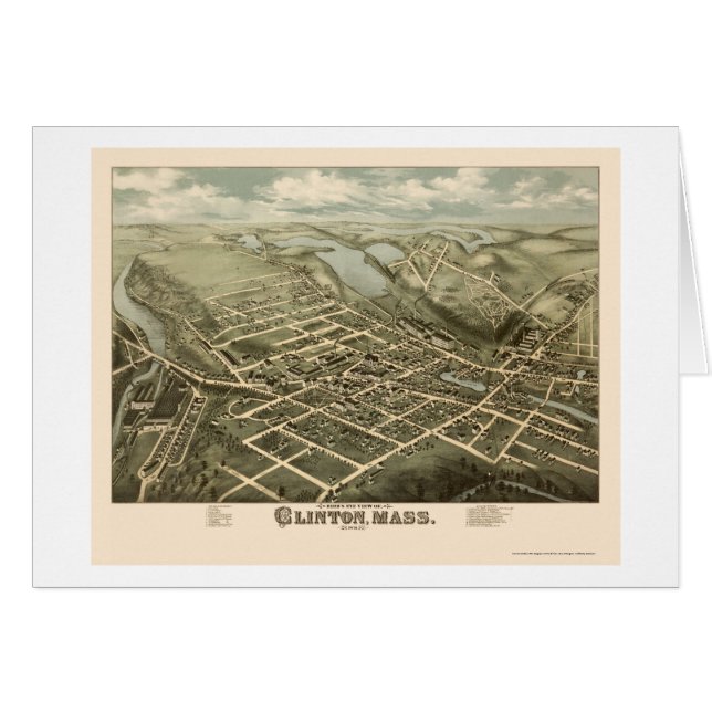 Clinton, mapa panorámico de las MAMÁES - 1876 (Anverso (Horizontal))