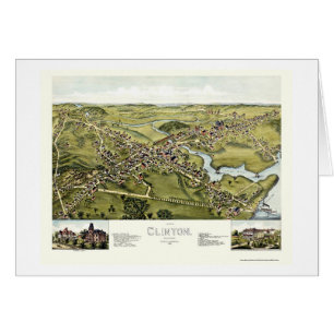 Clinton, mapa panorámico del CT - 1881