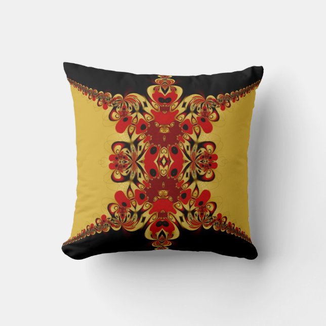 CLIO : Cojín de encaje fractal moderno / almohada (Anverso)