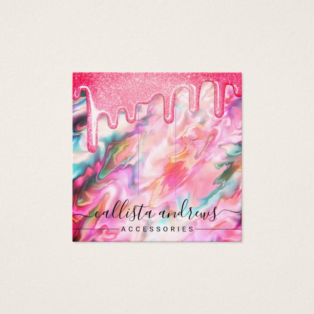 Clip de pelo de goteo del Purpurina óptico de perl (Anverso)