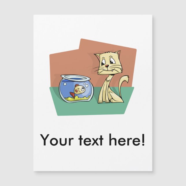 Clipart de petanca de gato y peces (Anverso)