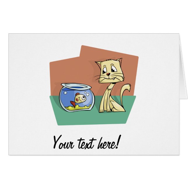 Clipart de petanca de gato y peces (Anverso (Horizontal))