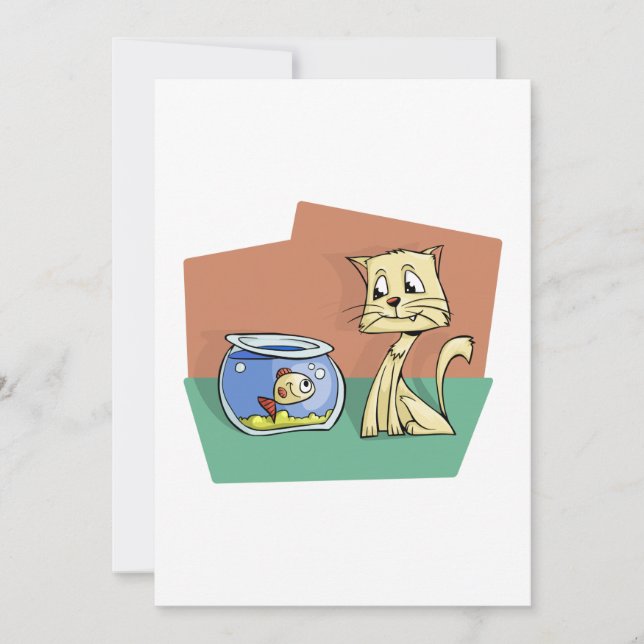 Clipart de petanca de gato y peces (Anverso)