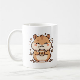 Clipart de taza de café de hámster Kawaii