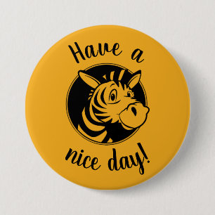 Clipart Zebra, ¡Que tengas un buen día! Botón amar