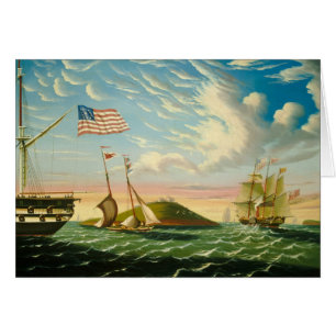 Clipper Ships Boston Harbor 1800