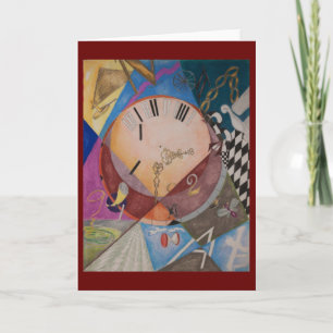 Clocks - tarjeta de saludo/en blanco dentro