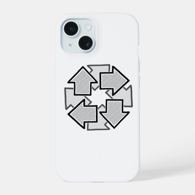 Clockwise Arrows Minimal Geometric White Variant 1 (Reverso )