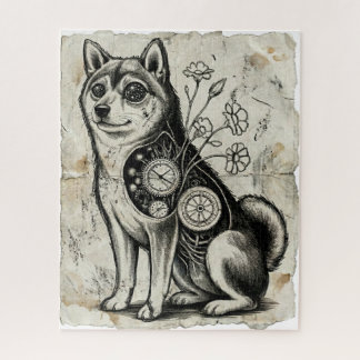 Clockwork Shiba – Gothic Overthinking Dog Puzzle