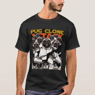 Clon de Pug Ataque camiseta clásica 629