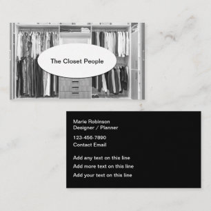 Closet Organizar Y Diseñar Tarjetas De Negocios