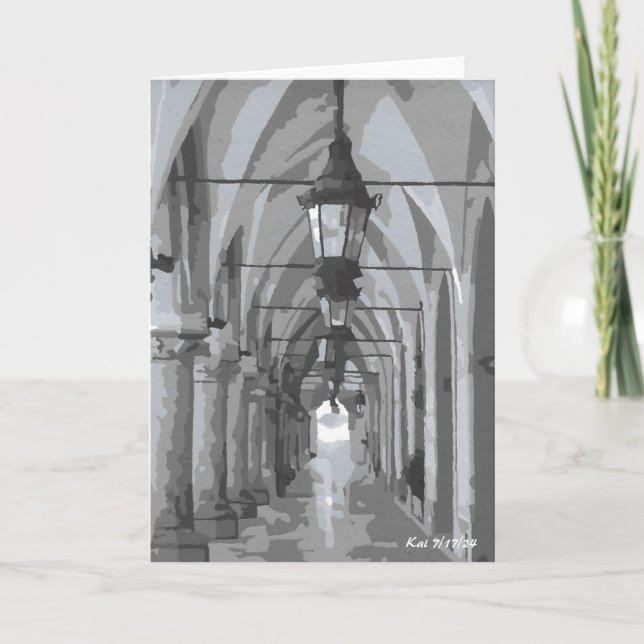 Cloth Hall Kraków, Polonia Tarjetas dobladas (Anverso)