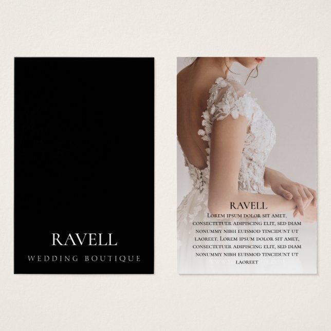 Clothing brand with photo Business Card (Anverso y reverso)