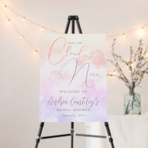 Cloud Nine Dreamy Pastel Pink Bridal Shower