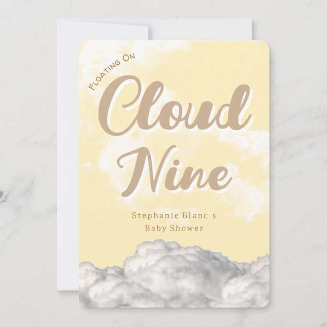 Cloud Nueve Sky - Invitación Baby Shower Personali (Anverso)