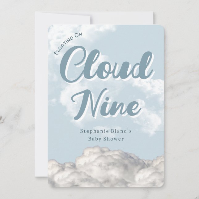 Cloud Nueve Sky - Invitación Baby Shower Personali (Anverso)