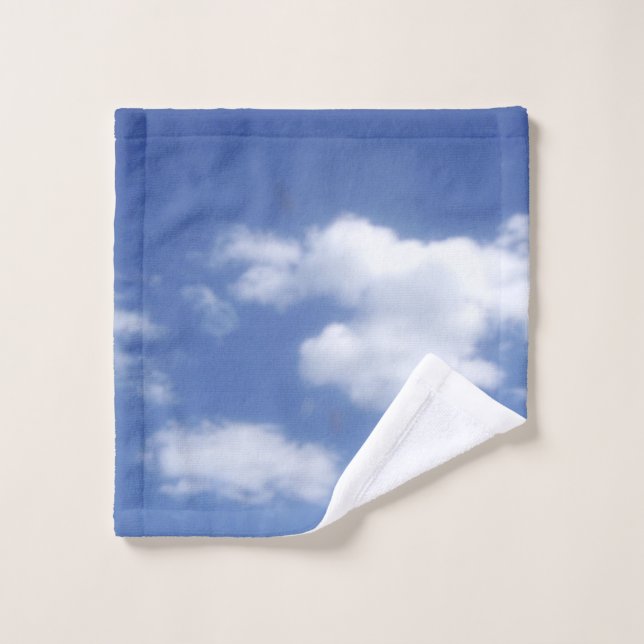 clouds in blue sky towel set (Toallita)