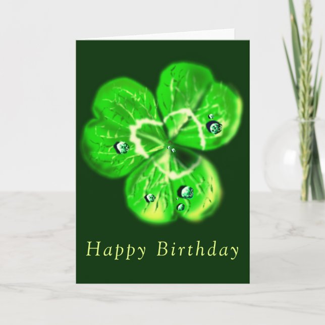 Clover Dew Drots de la tarjeta de cumpleaños - Su  (Anverso)