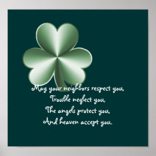 Clover - Impresión de proverbio irlandés