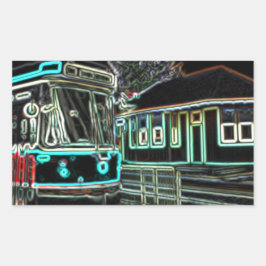 CLRV Neon en el conjunto stad de 4 Pegatinas Rectá