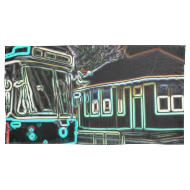 CLRV Neon en fundas de almohada dobles tamaño King (Anverso-izquierdo)