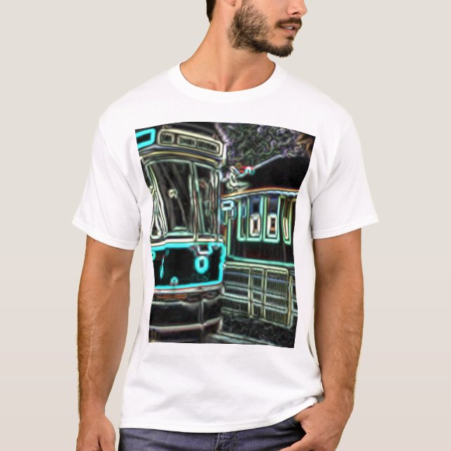 CLRV Neon en la camiseta básica masculina (Anverso)