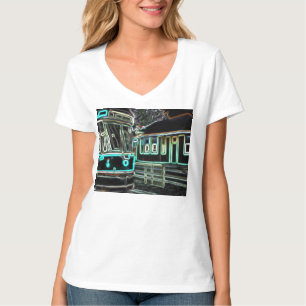 CLRV Neon en la camiseta de stn Womens V-Neck