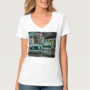 CLRV Neon en la camiseta de stn Womens V-Neck